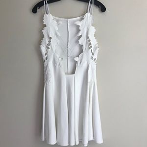 Free People White Open Back Strappy Skater Dress💓